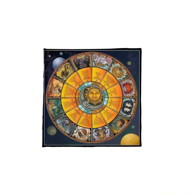 

31BE Square Divinations Tapestry Constellations Astrology Tablecloth Tarots Tablecloth Table Cloth Witchcrafts Supplies