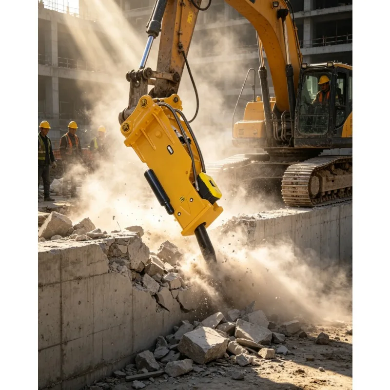 Silent Hydraulic Breaker Hammer Mounted Attachment for Low Noise Urban Construction Operations Side type hydraulic rock breaker