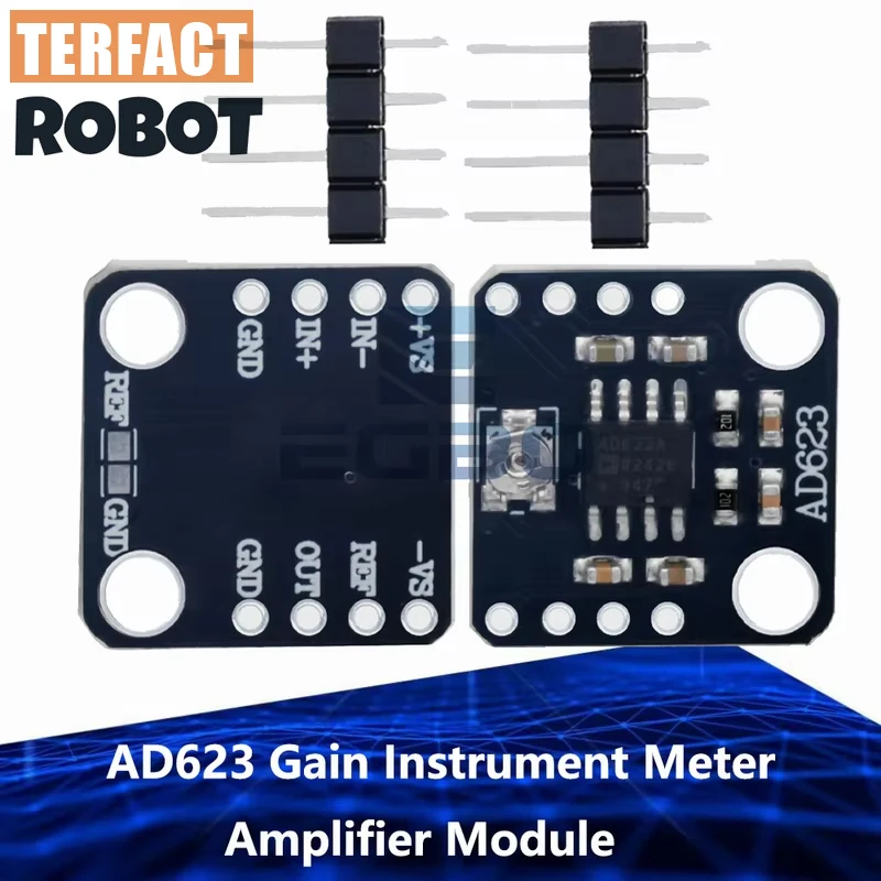 AD623 Gain Instrument Meter Amplifier Module CMRR Gauge AMP Board Dual Single Polarity DC 3V 5V 12V for Transducer Thermocouple