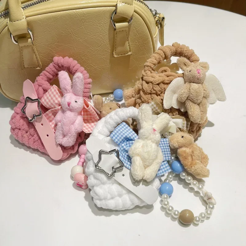 

Woven Rabbit Bag Universal Case for AirPods 4 Airpod 1 2 3 Pro Pro2 Bluetooth Earbuds Protective Earphone Case Cover