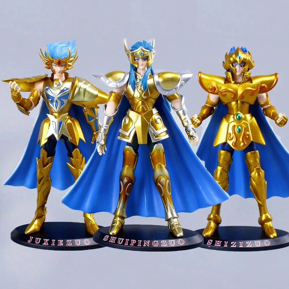 Saint Seiya Gold Saint Aquarius Cancer Leo PVC Statue Action Figurine Desk Collectible Anime Model Toys Figures Gift