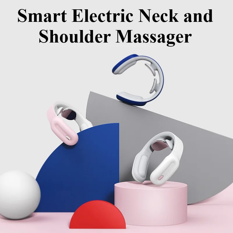 Home Office Magnetic Therapy Pulse Pain Relieve Tool Travel Health Care Smart Electric Neck and Shoulder Massager