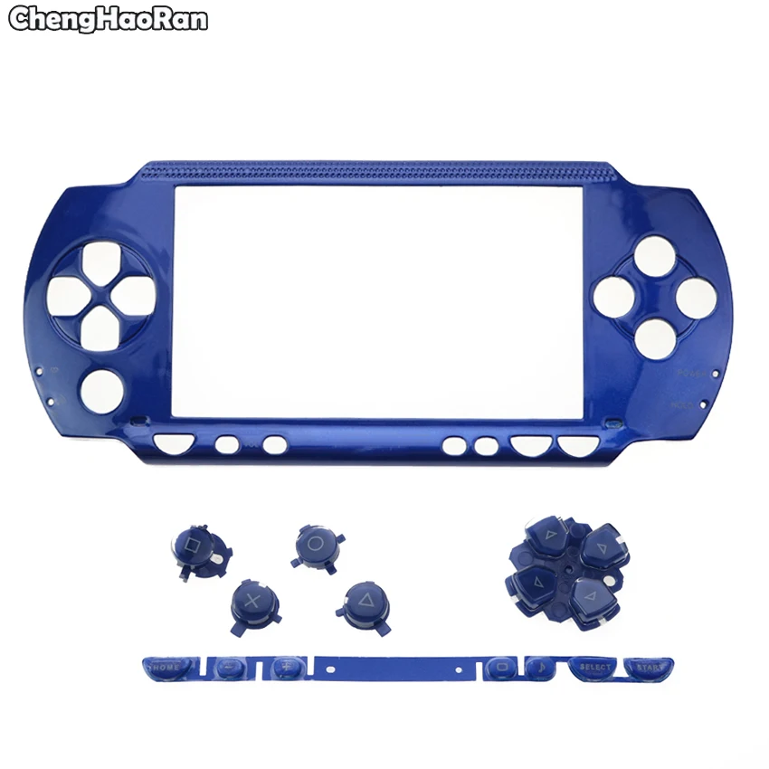 ChengHaoRan-kit de botones de repuesto para consola PSP 1000, carcasa frontal, 3 en 1, llave completa, botón de repuesto para consola PSP 1000