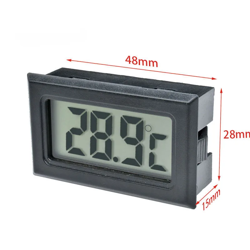 1 ~ 100 Stück LCD-Digital thermometer ohne Kabel eingebettetes elektronisches eingebautes Thermometer für Aquarien kühlschränke