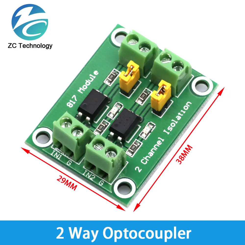 PC817 1 2 4 8 Channel Optocoupler Isolation Board Voltage Converter Adapter Module 3.6-30V Driver Photoelectric Isolated Module