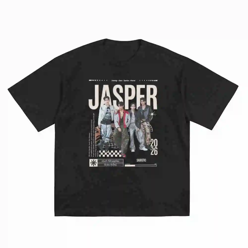 Jasper Inspired Thai Boy Band Fanmade Short Sleeve Tee 100% Cotton T-Shirt