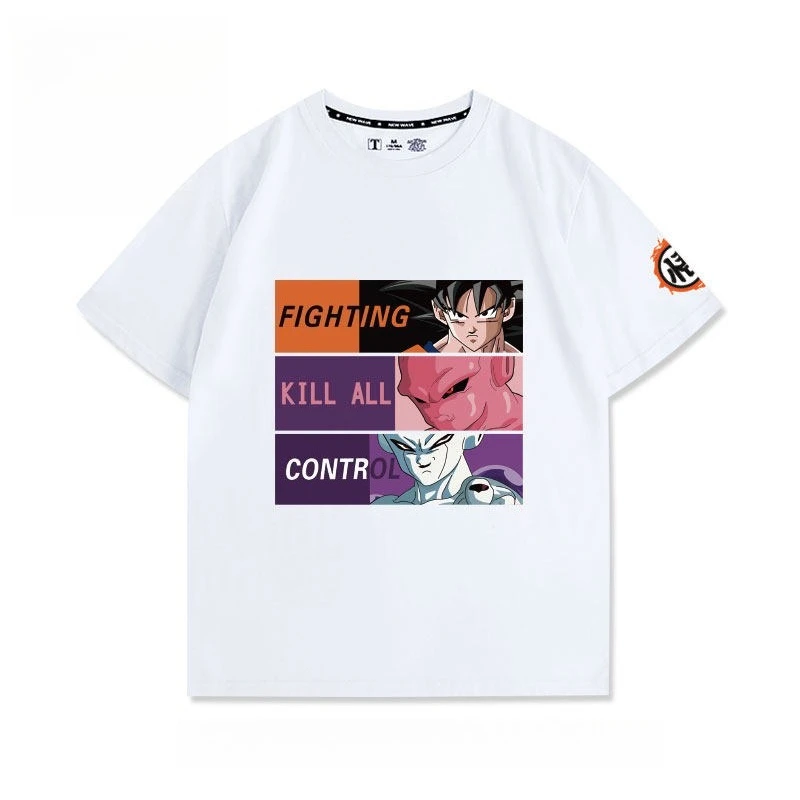 Dragon Ball Anime Buu Goku Frieza Printed T-shirt Men's and Women's T-shirt Men's Top Sports T-shirt 2026 Summer New Tee