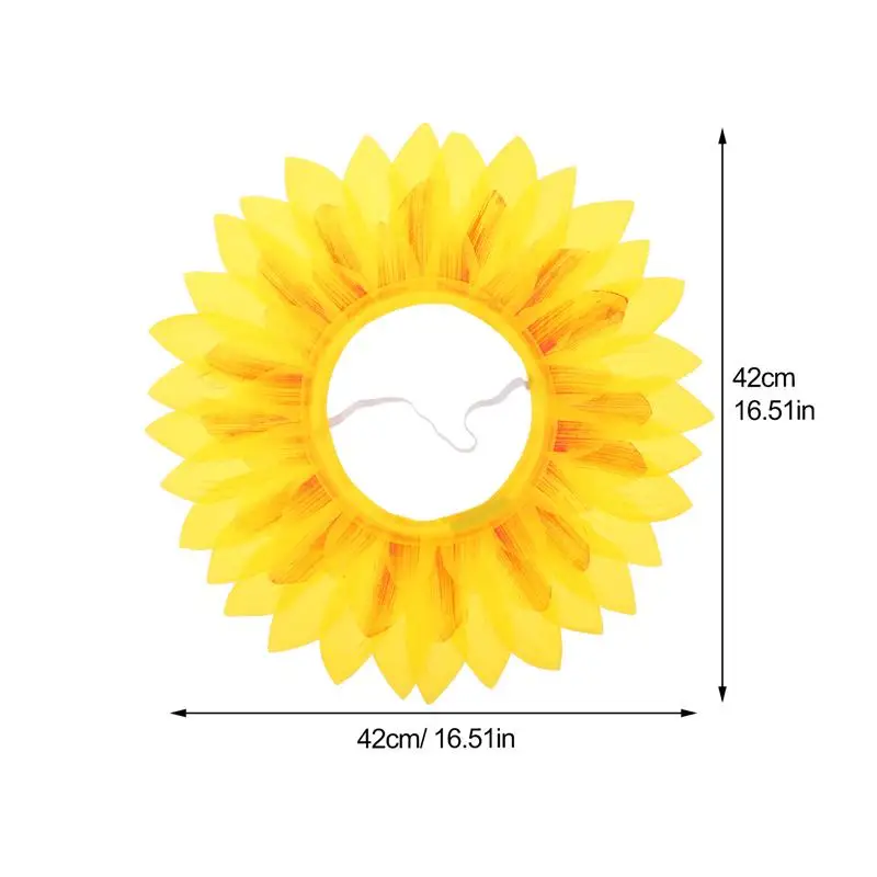 3PCS Halloween Sonnenblumen Kopfbedeckung Seidentuch Sonnenblumen Stirnband Sonnenblumen Kopfbedeckung Hut Für Kinder Bühne Leistung Kostüm Requisiten