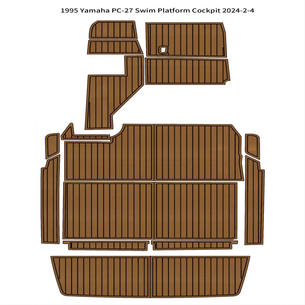 1995 Ya-ma-ha PC-27 Swim Platform Cockpit Boat EVA Faux Foam Teak Deck Floor Pad SeaDek MarineMat Gatorstep Style Self Adhesive