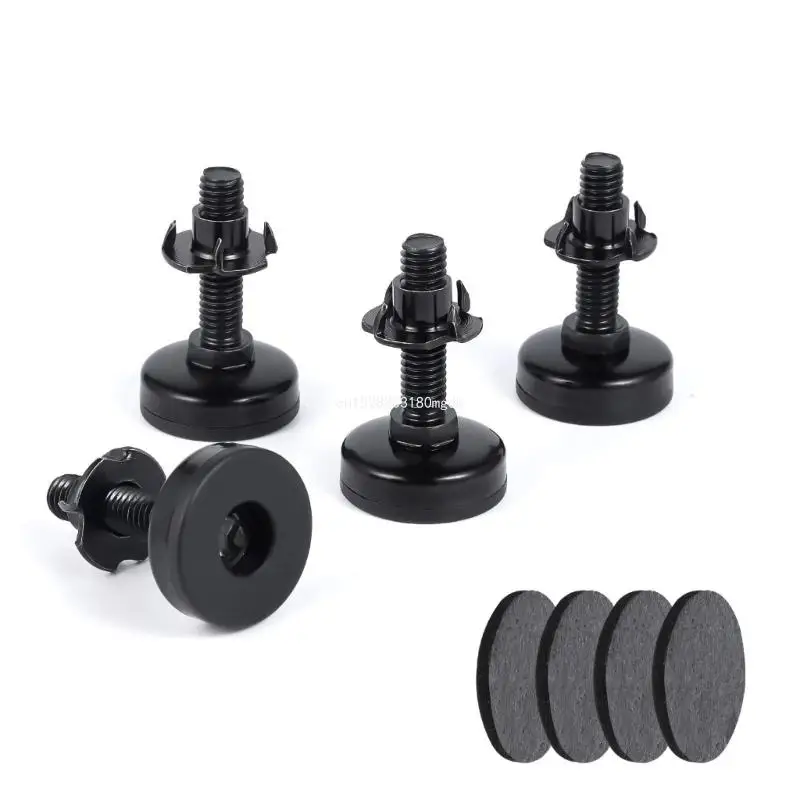 4pcs Furniture Levelers Heavy Duty T-Nut Adjustable Leg Leveler for Cabinet Sofa Table Chair Raiser Support 1320LBs Dropship