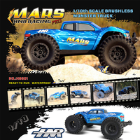 HNR MARS Pro H9801 RC Car 1:10 2.4Ghz 4WD Rc Radio Control Car 80A ESC Brushless Motor Off Road Car Monster RTR Toy