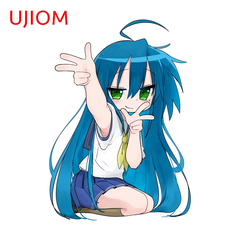 UJIOM Kawaii Konata Izumi Anime Peripheral Wall Stickers Cool Art DIY Home Decal Occlusion Scratch Adhesive Wallpapers Decor