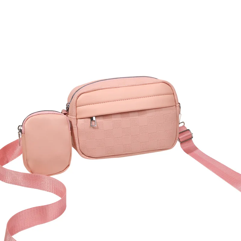 Cartera Casual Zero para mujer, bolso cruzado Simple de Color sólido con cremallera, pequeño, cuadrado, tarjetero, monedero, nueva moda