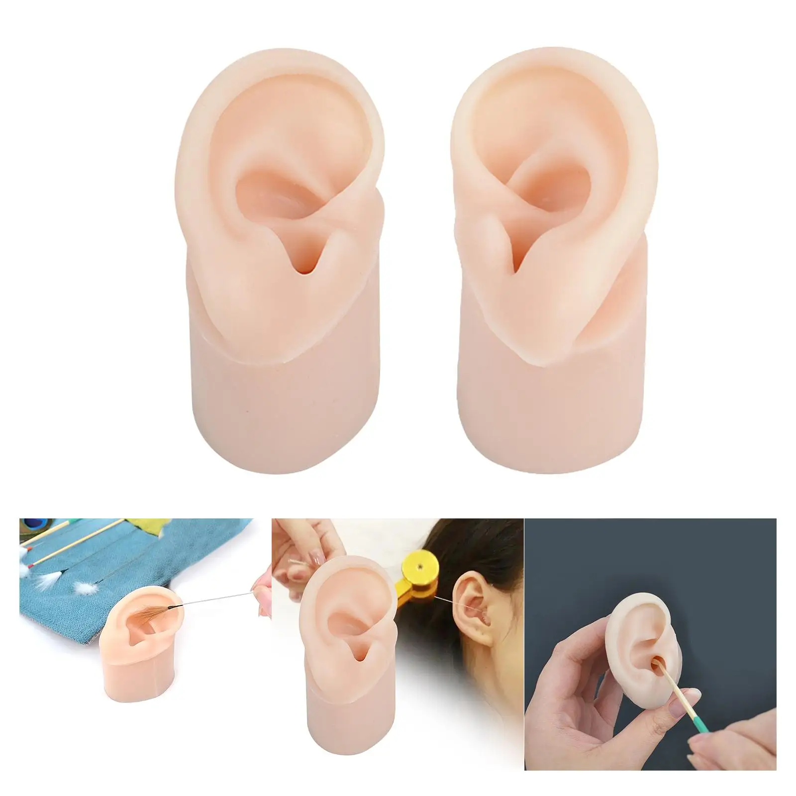 Soft Silicone Ear Model Fake Ear Learning Tools Delicate Texture