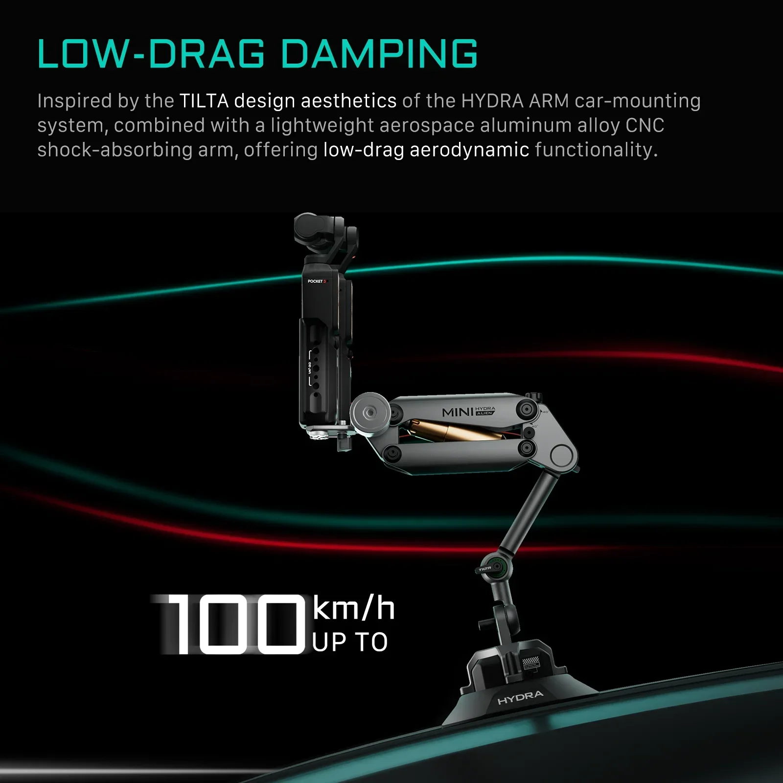 TILTA HDA-T15 Hydra Alien Mini Car Shock Absorbing Arm Car Shooting Electric Suction Cup For DJI Pocket3 Pocket4 for insta360 X4