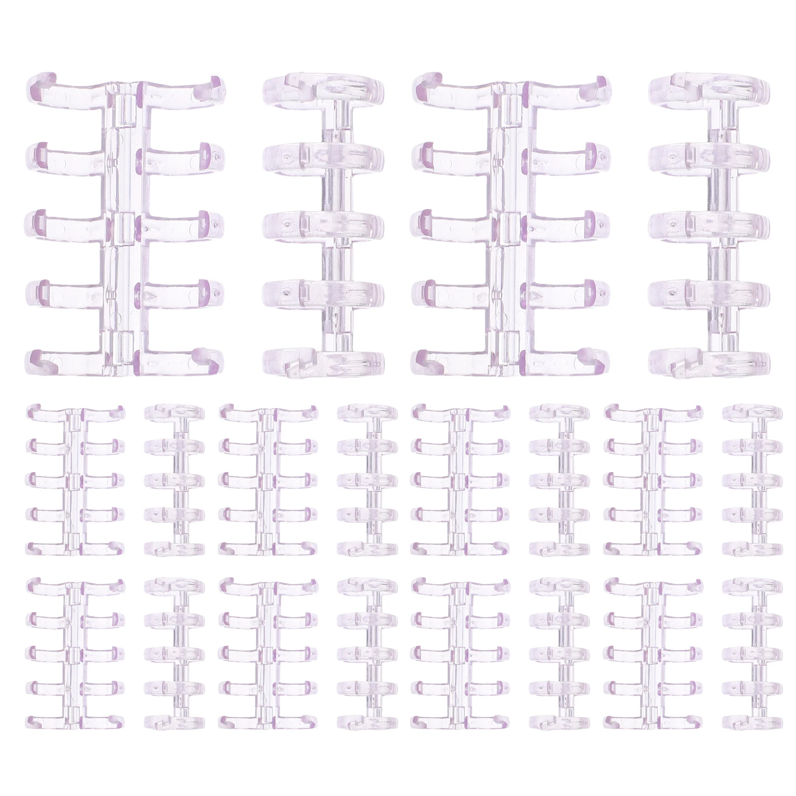 

100 Pcs Loose-leaf Buckle Binding Rings Binder Book Accessories Desktop Plastic Hole