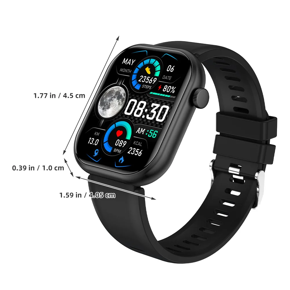 Sports Monitoring Smartwatch Large Fitness Watch Heart Rate Step Monitor Outdoor Exercise