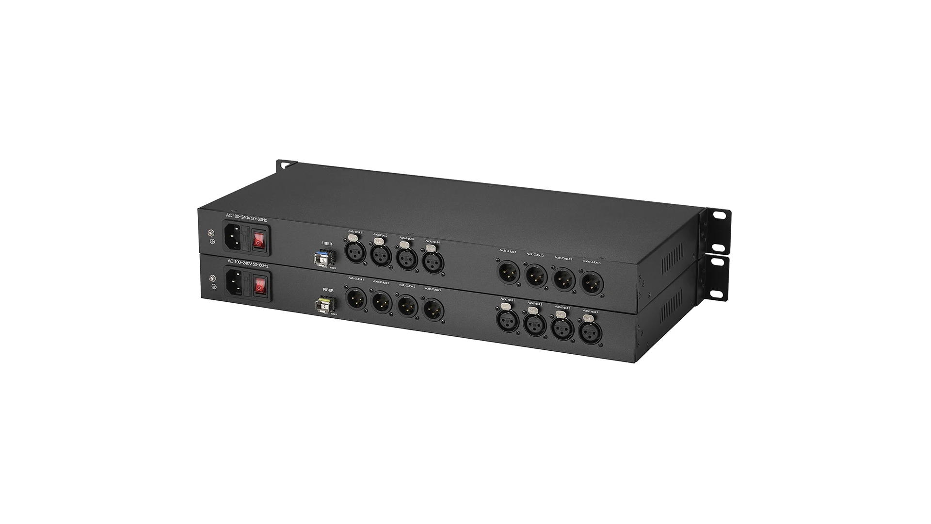 

4 ch bidirectional audio to fiber balanced audio xlr to fiber converter SFP connect port