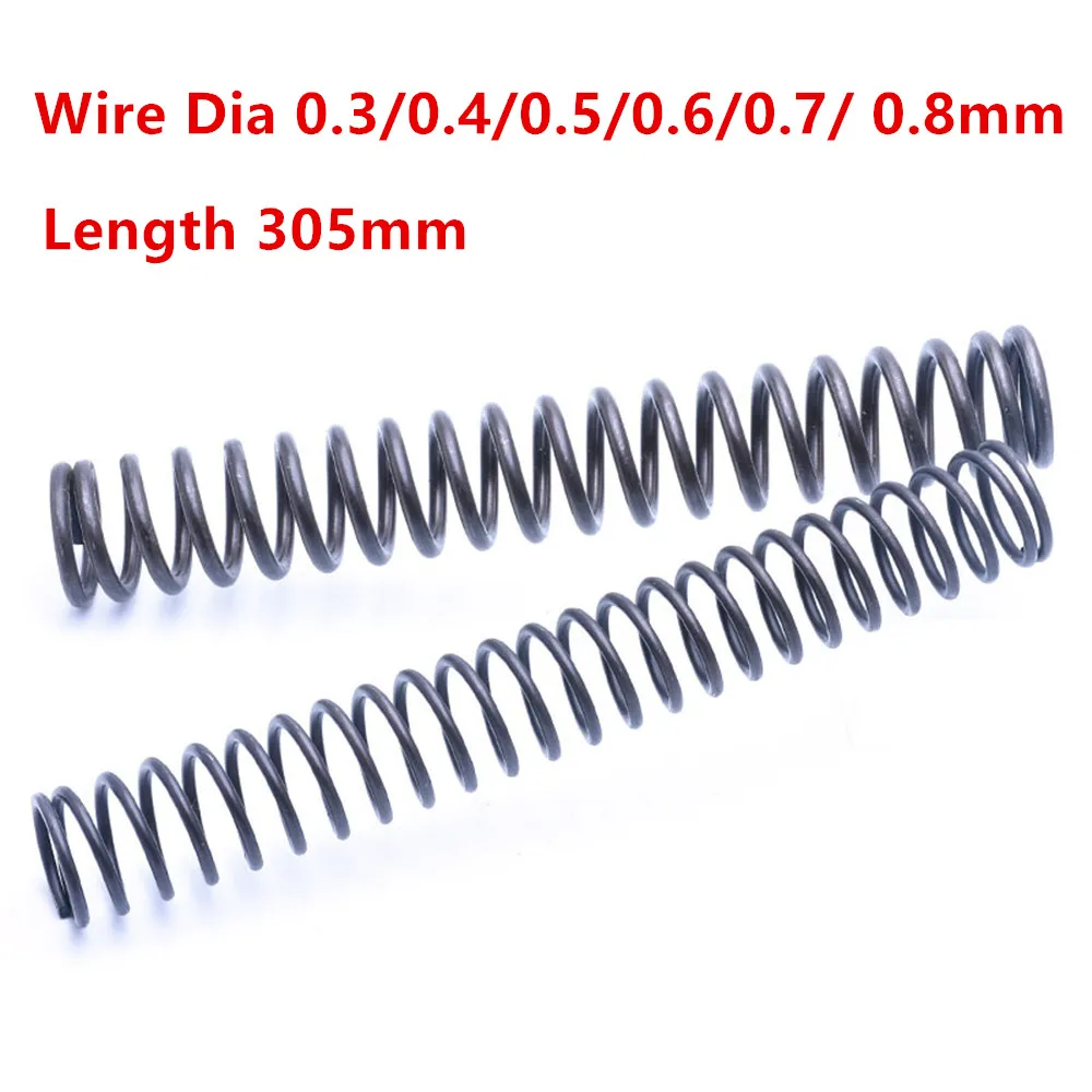 1PCS Spring Steel Pressure Spring Y-type Compression Spring Wire Dia 0.3mm 0.4mm 0.5mm 0.6mm 0.7mm 0.8mm OD 3-10mm Length 305mm