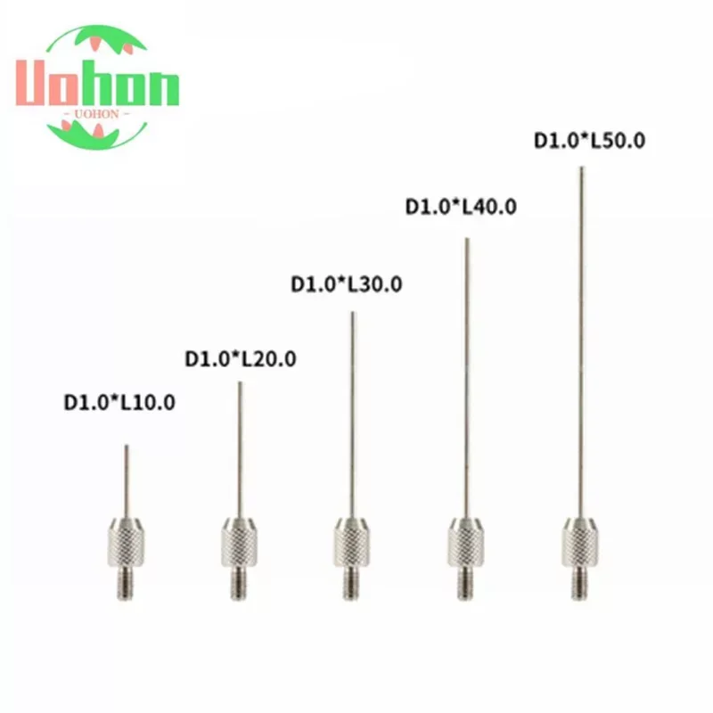 Tungsten steel flat measure pin head dial indicator needle M2.5 thread centimete probe D0.5xL5 - D2xL50 precision stylus styli