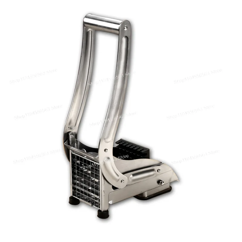 Stainless Steel French Fry Cutter - Manual Press for Homemade Potato & Cucumber Strips