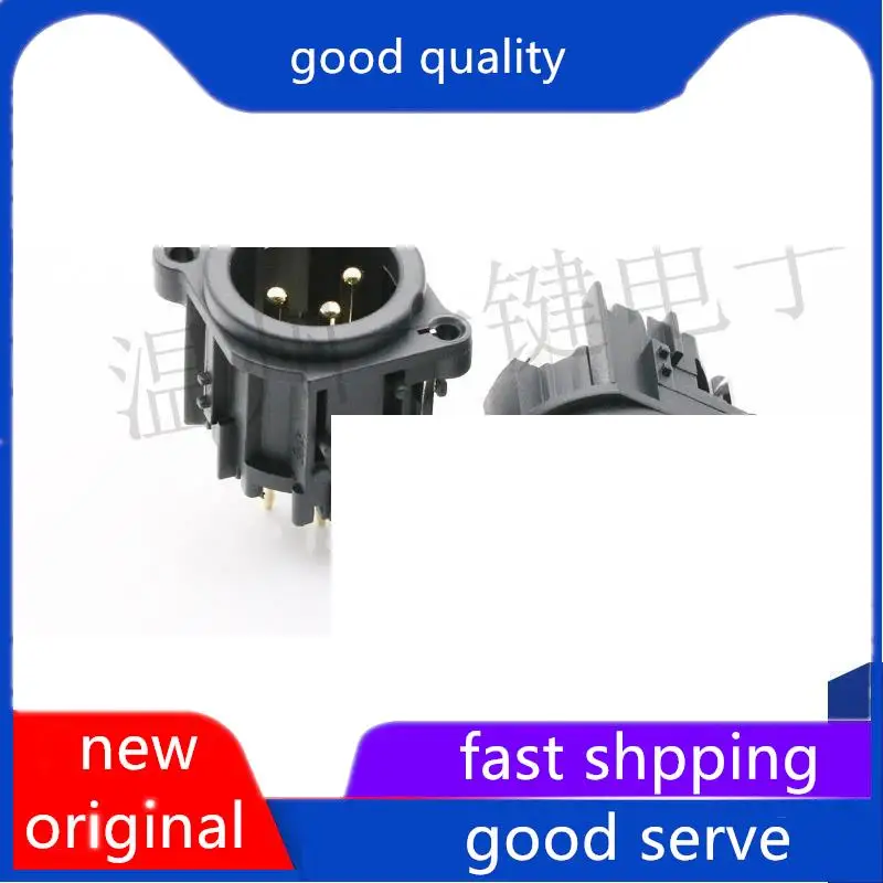 

10pcs original new CT3-05HM-01 Three core power socket straight pin XLR connector four pin vertical XLR male seat