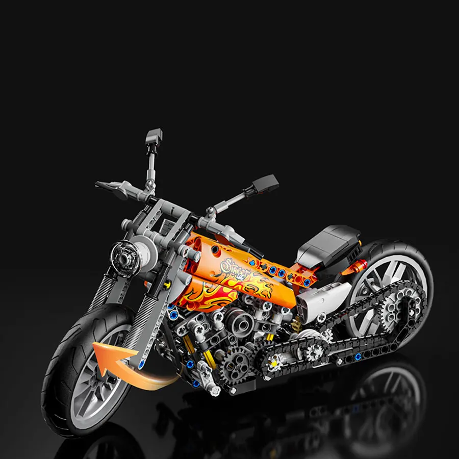 436 pezzi di blocchi di costruzione giocattolo modello di motocicletta assemblaggio set di mattoni giocattoli educativi decorazione del desktop regali di compleanno di Natale