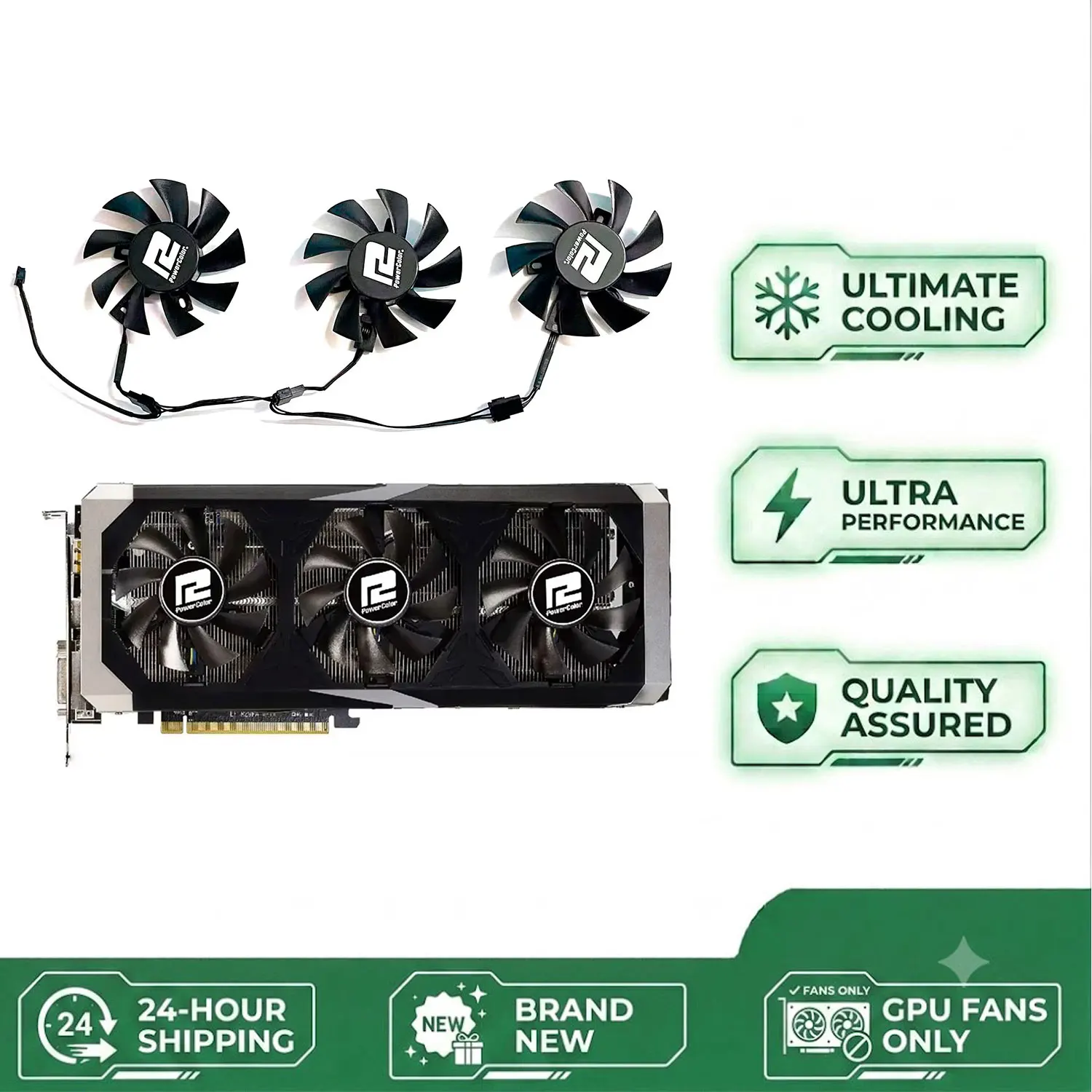 Brand new graphics card cooling fan 75MM 4pin FD7010H12S suitable for Dataland R9 390 4G 8G graphics card fan