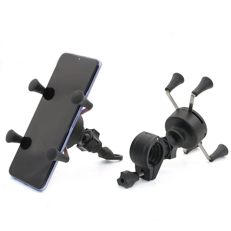 Universal Adjustable Cell Phone HolderElastic Silicone Motorcycle Bicycle Bracket Handlebar Phone Holder Navigation Stand Shock