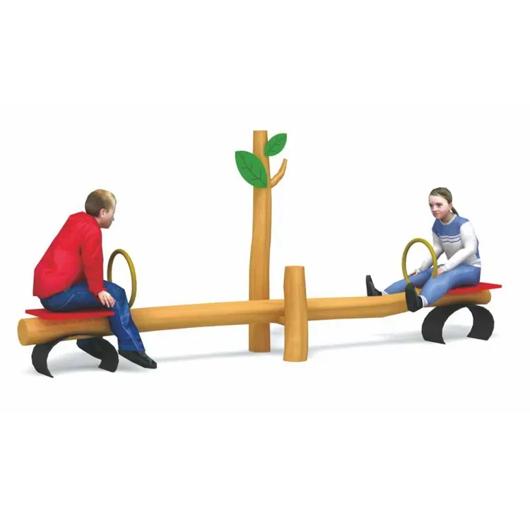 Child Outdoor Wooden Seesaw Balance Kids Wood Playground Timber Log Play Set