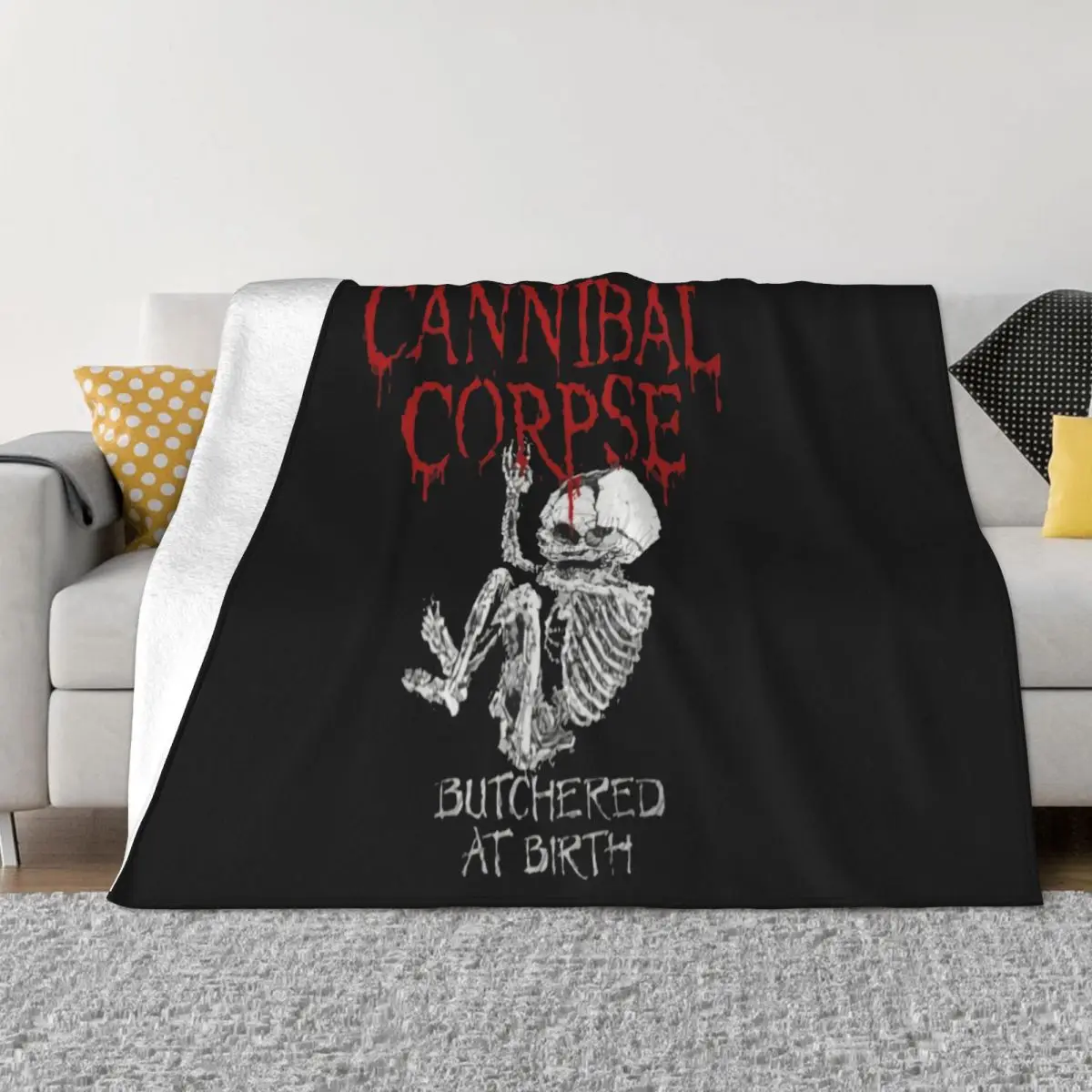 Cannibal Corpse Butchered At Birth S Xxl Death Metal New Arrival Woman Humour Music Casual Throw Blanket