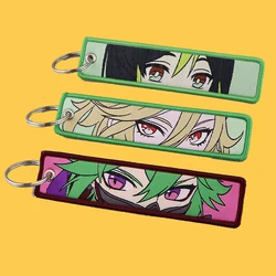 Keychains Kaveh Key Chain for Men Gifts and Cars Embroidery Key Tag Metal Keyrings Fahion Jewerly Gifts