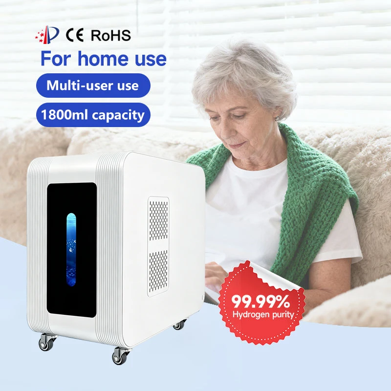 

Hydrogen Inhalation Machine Quiet 99.99% Purity H2 Hydrogen Water Generator 900ml 1800ml/min for Home Inhalation Water Ionizer