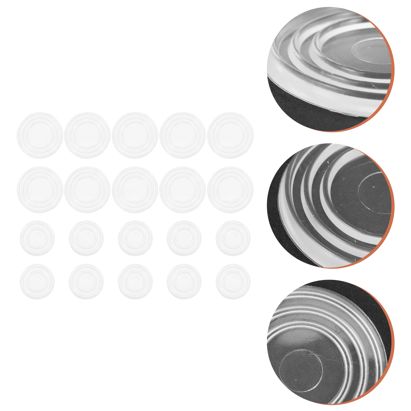 50 قطعة منصات المضادة للانزلاق سيليكون الوفير للأثاث الزجاج كونترتوب حماية الأثاث الوفير منصات الجدول مصدات واضحة #1