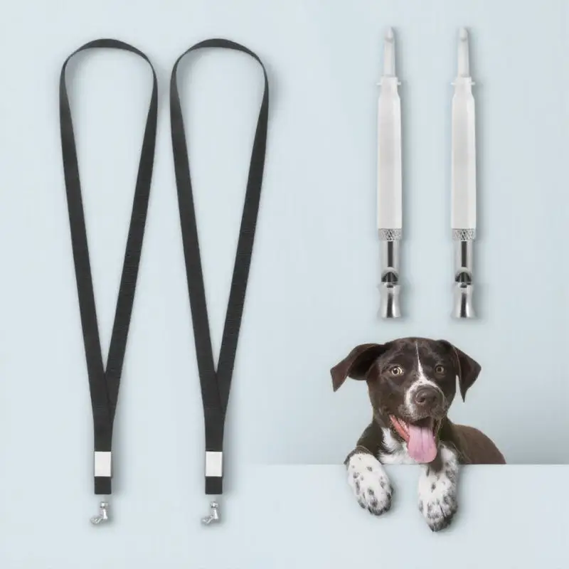 

2pcs Ultrasonic Dog Training Whistle Lightweight Sound Repeller With Lanyard Portable Pet Obedience Trainer Suitable For All