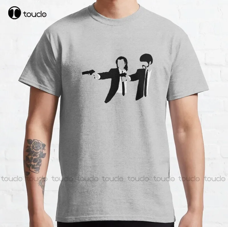 New Pulp Fiction Classic T-Shirt Cotton Tee Shirt black t shirts for men Unisex
