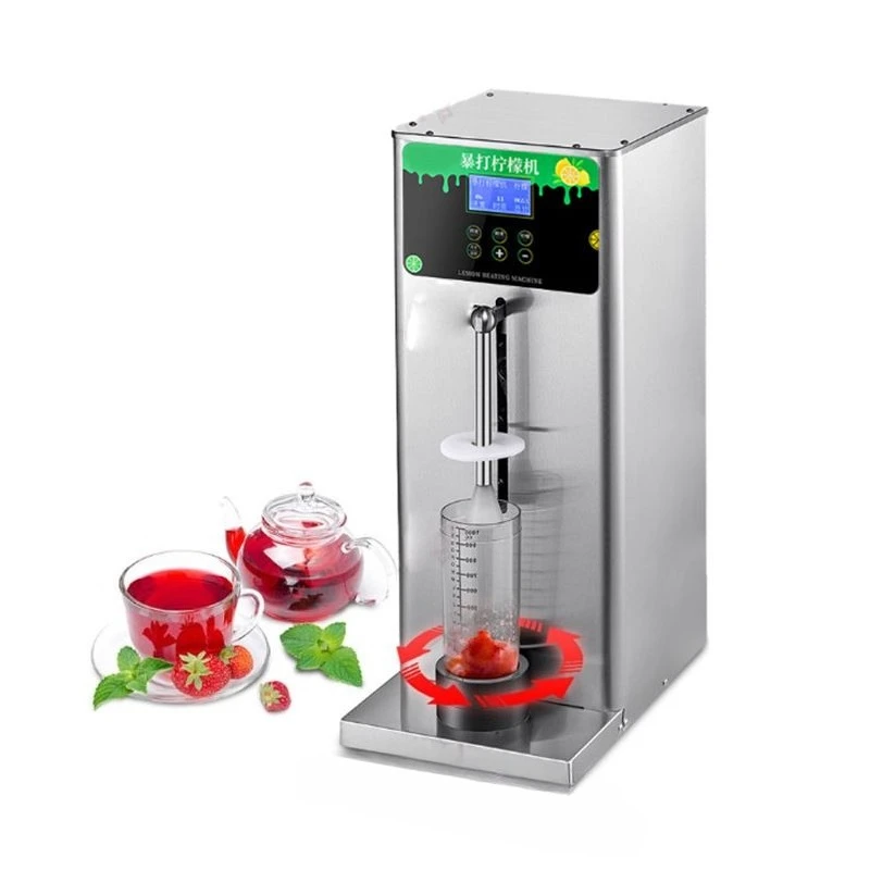 Commercial Lemon Beater for Bubble Tea Shop, Fully Adjustable Speed & Time, Ice Crusher for Fruit Tea