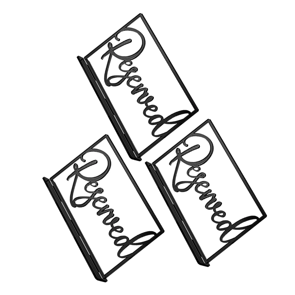 

3pcs Acrylic Reserved Table Wedding Reception Seating Seat Reservation Business Restaurant Minimalist Design Customizable Seat