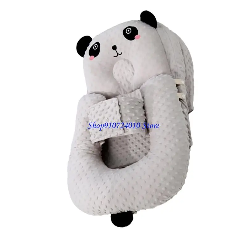 77HD وسادة تغذية الطفل قابلة للتعديل بتصميم مضاد للاختناق مع غطاء قابل للإزالة مصنوع من القطن ثلاثي الأبعاد لتوفير الراحة