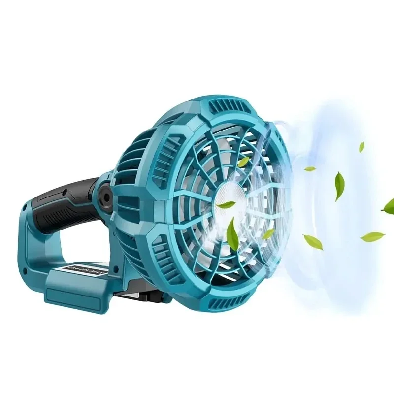 Cordless Fan with LED Light 3 Speed Desktop Fan for BL1830 BL1850 BL1840 14.4V-18V Battery Portable Camping Job Site Fan