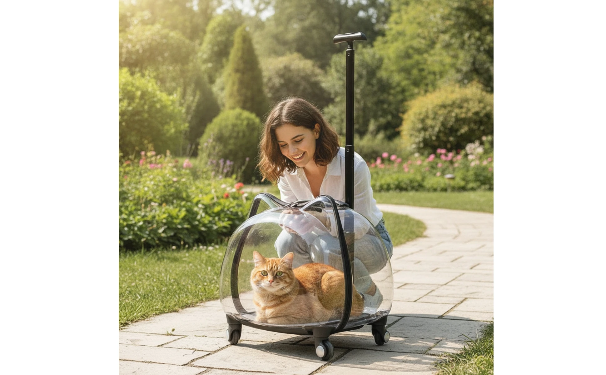 Pet Carrier with Wheels Sturdy Wheeled Pet Carrier Sturdy Small for Cats, Travel, Vet Visits Pet Carrier with Wheels Sturdy Wheeled Pet Carrier Sturdy Small for Cats, Travel, Vet Visits