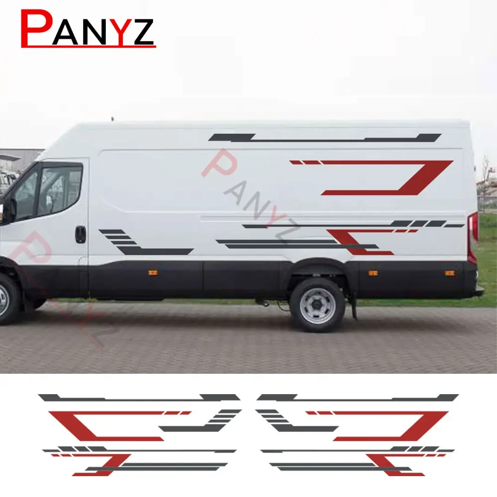 

Наклейки на боковую дверь автомобиля для IVECO Daily Camper Van в полоску, графические виниловые наклейки, конверсионные аксессуары для автотюнинга дома на колесах