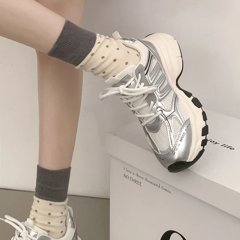 Female Lightweight Breathable Mesh Casual Running Shoes Ladies Versatile Thick Bottom Women's Slip-ons For Sneakers Summer 2024