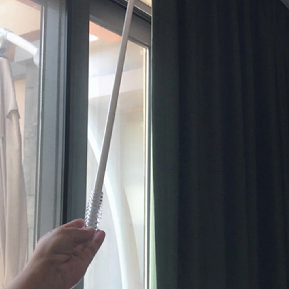 

2pcs Curtain Pull Rod Drapery Wand Sturdy Aluminum Alloy for Heavy Curtains Blinds Home Office Use for drapes