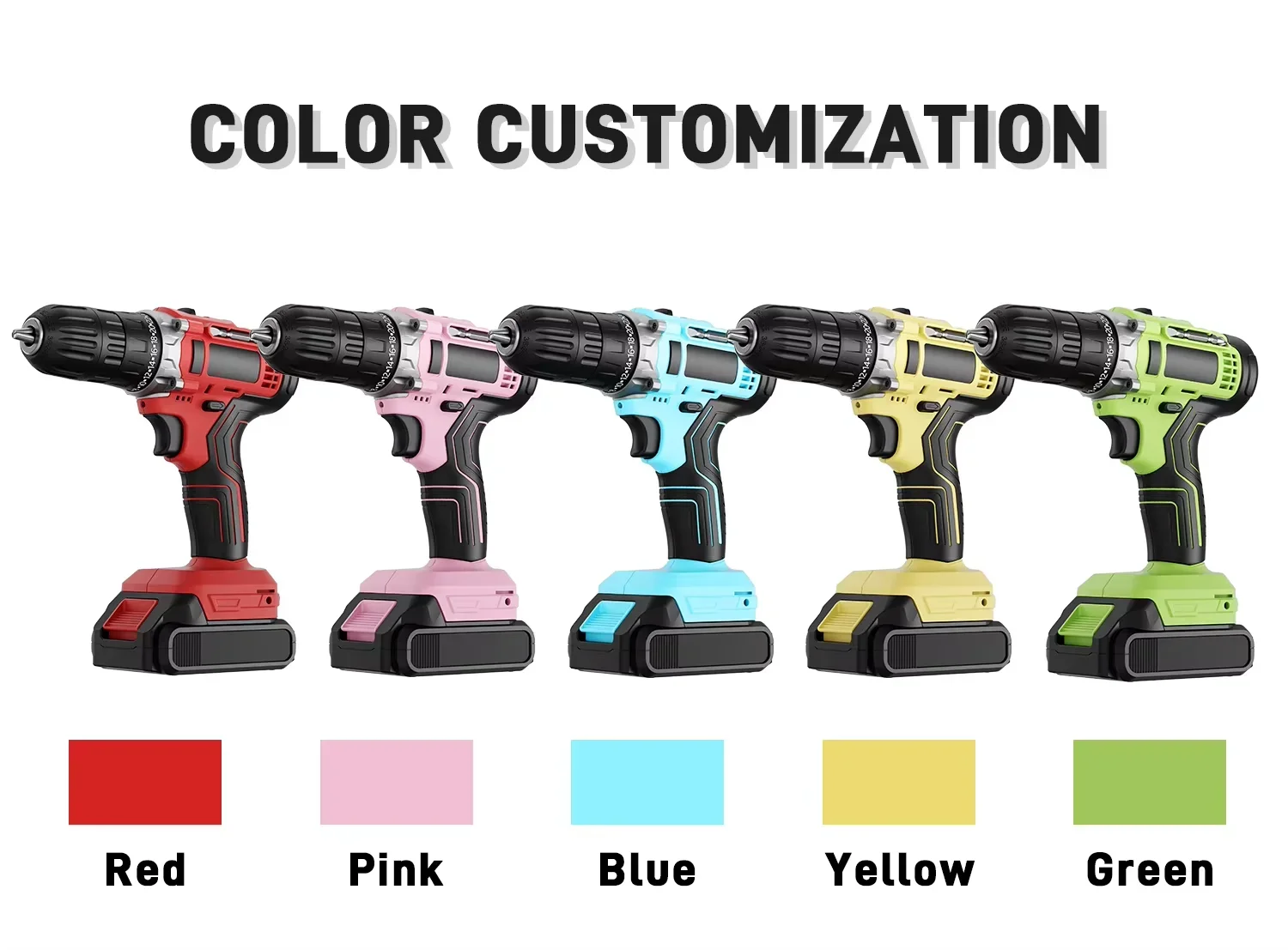 Peralatan bor nirkabel, peralatan obeng baterai Lithium kuat