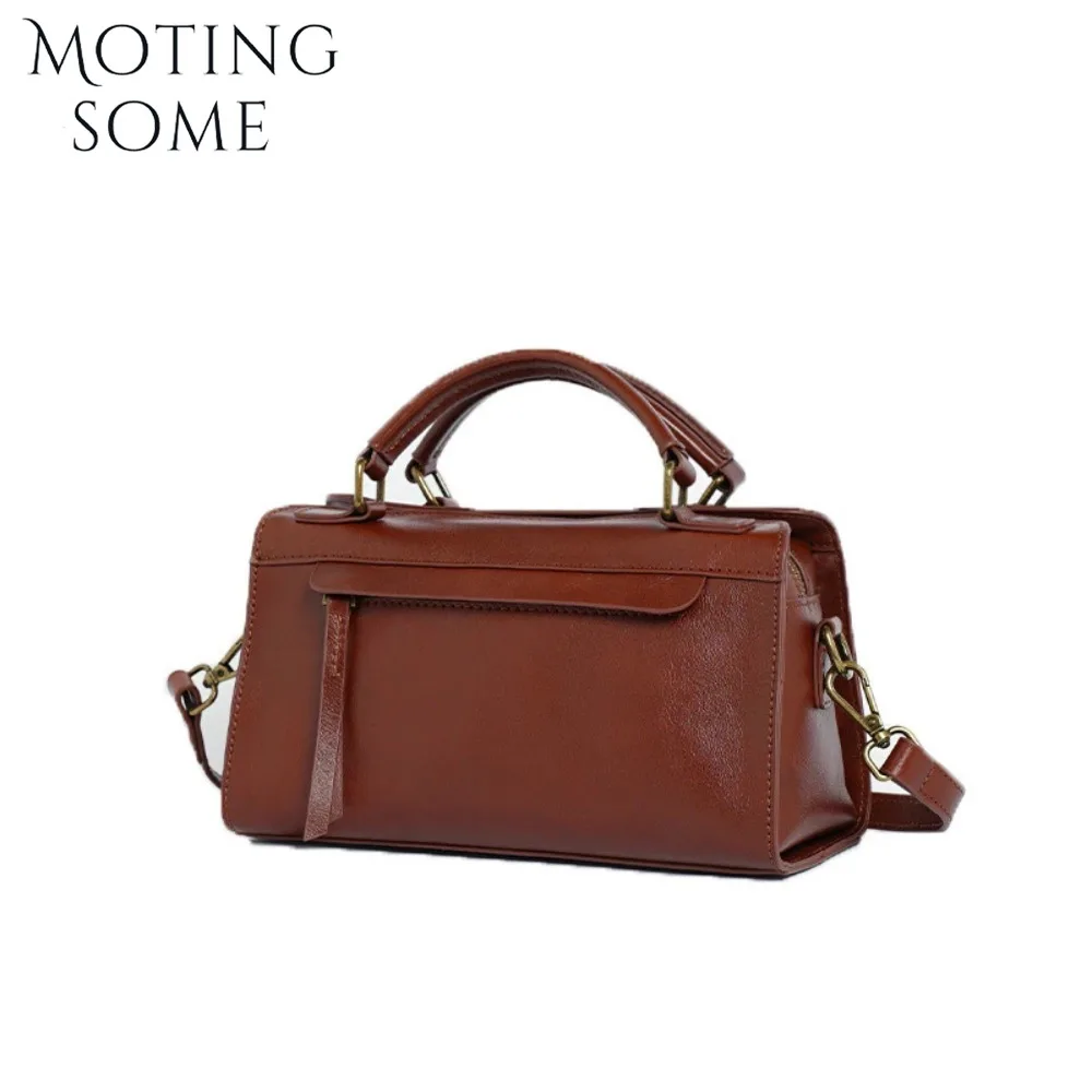 

Motingsome New 2025 Fashion Women Small Square Bag Luxury Natural Cowhide Shoulder Shoulder Handbag Lady Mini Messenger Bag