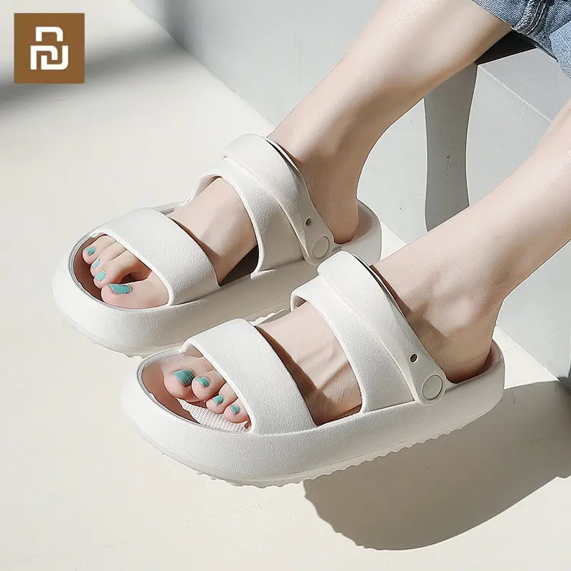 Youpin Two Strap Adjustable Sandals Couple Non-Slip EVA Thick Sole Beach Slipper Men Women Interior Home Casual Slides Slip