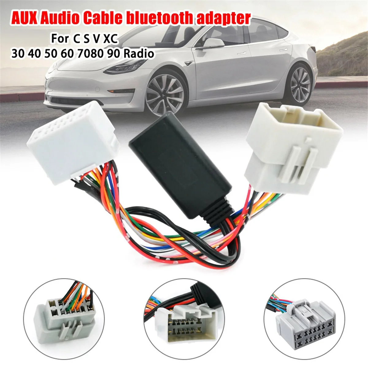 A57G-Autoradio-Empfänger AUXIN Bluetooth 5.0 für Volvo XC90S60C3070 Empfänger Multifunktional ohne Mikrofon-Adapter