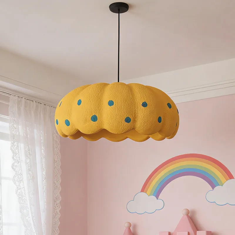 Simple modern ceiling lamp children's room polka dot cream creative pumpkin lantern cute decorative lamp