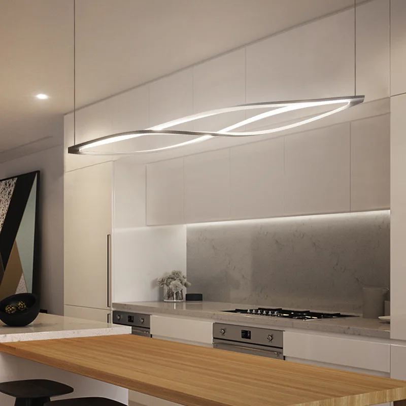 Neues Design Küche Ess insel Aluminium LED Pendel leuchte minimalist ische Aufhängung Haus Beleuchtung Dekoration Leuchten Leuchte